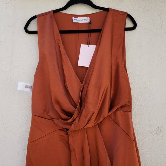 Fame and Partners Rust High Low Dress - Picture 4 of 7